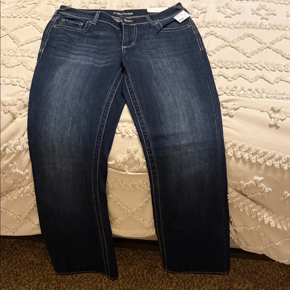 Maurices Dark Blue Straight Leg Jeans